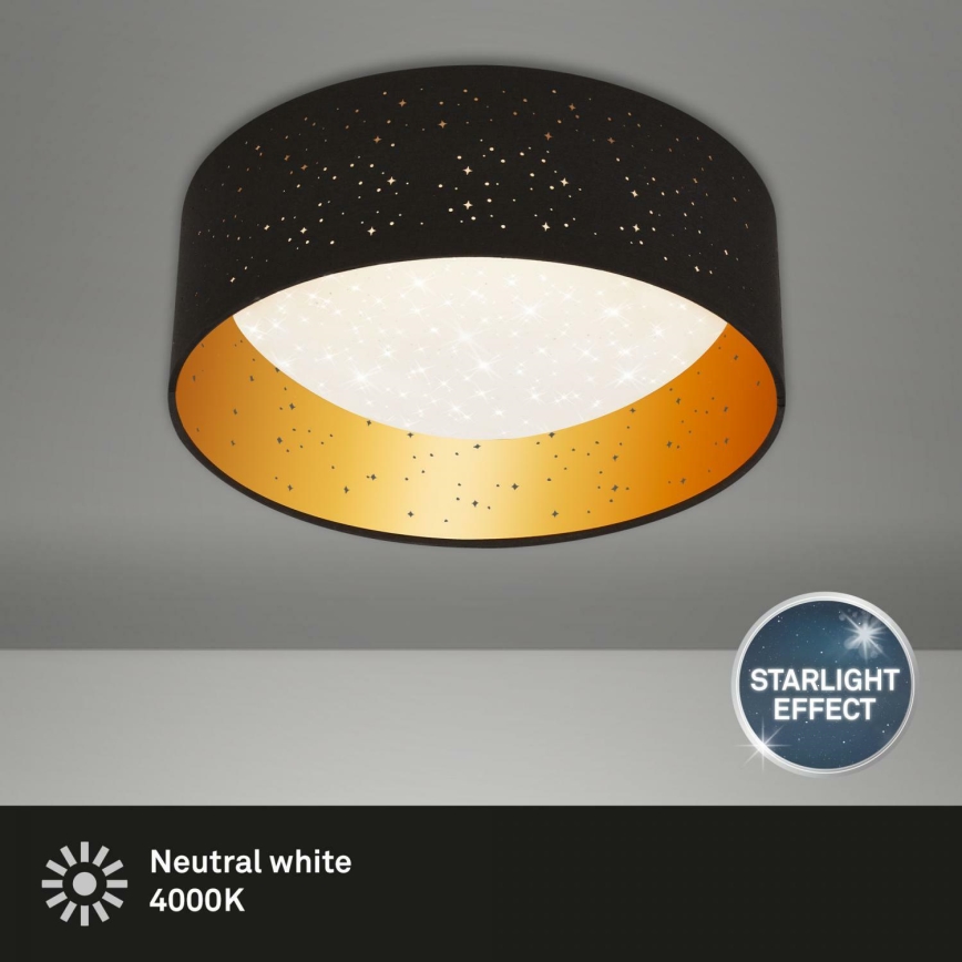 Brilo 3482-015 - LED Stropní svítidlo MAILA STARRY LED/12W/230V černá/zlatá