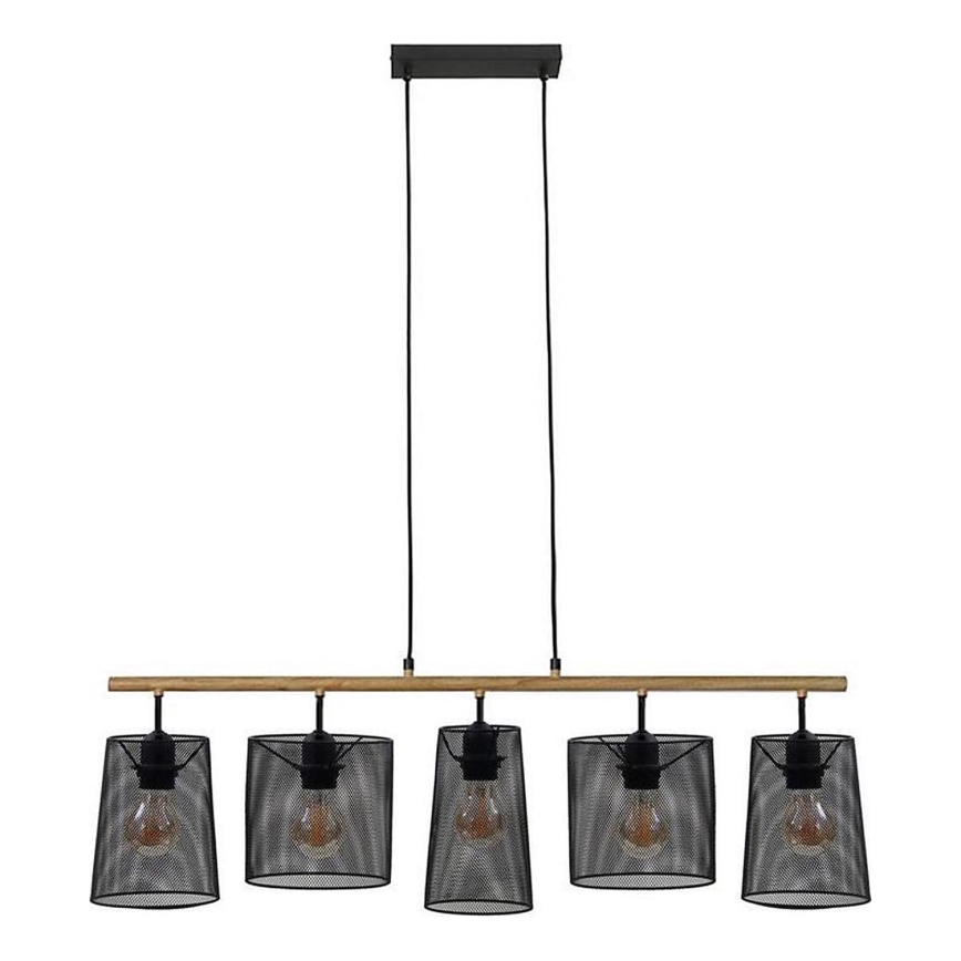 Brilo 4078-054 - Lustr na lanku WOOD & STYLE 5xE27/60W/230V