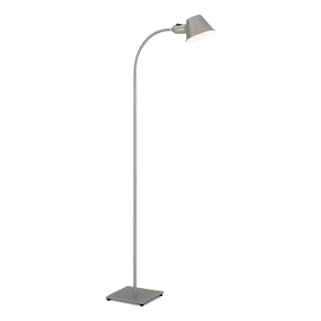 Brilo - Flexibilní stojací lampa 1xE27/10W/230V stříbrná