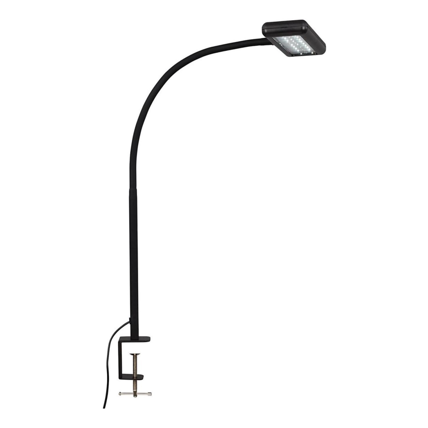 Brilo - LED Flexibilní stolní lampa s klipem TRASNA LED/7,5W/230V černá