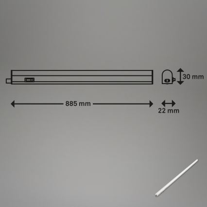 Brilo - LED Podlinkové svítidlo LED/10W/230V 4000K 87,3 cm