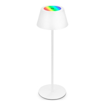 Brilo - LED RGB Stmívatelná nabíjecí dotyková venkovní stolní lampa KIKI LED/2,6W/5V IP44 2600 mAh bílá