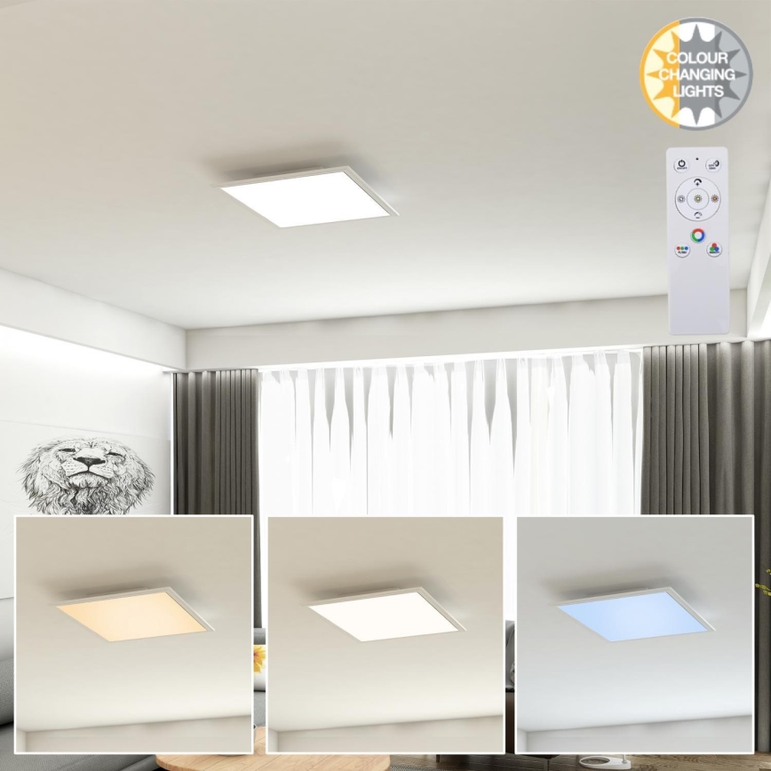 Brilo - LED RGB Stmívatelné stropní svítidlo COLOUR LED/15W/230V 3000-6500K + dálkové ovládání