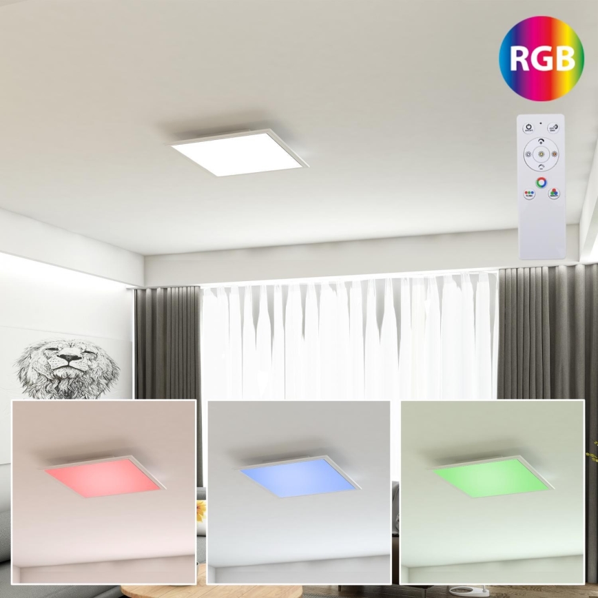 Brilo - LED RGB Stmívatelné stropní svítidlo COLOUR LED/15W/230V 3000-6500K + dálkové ovládání