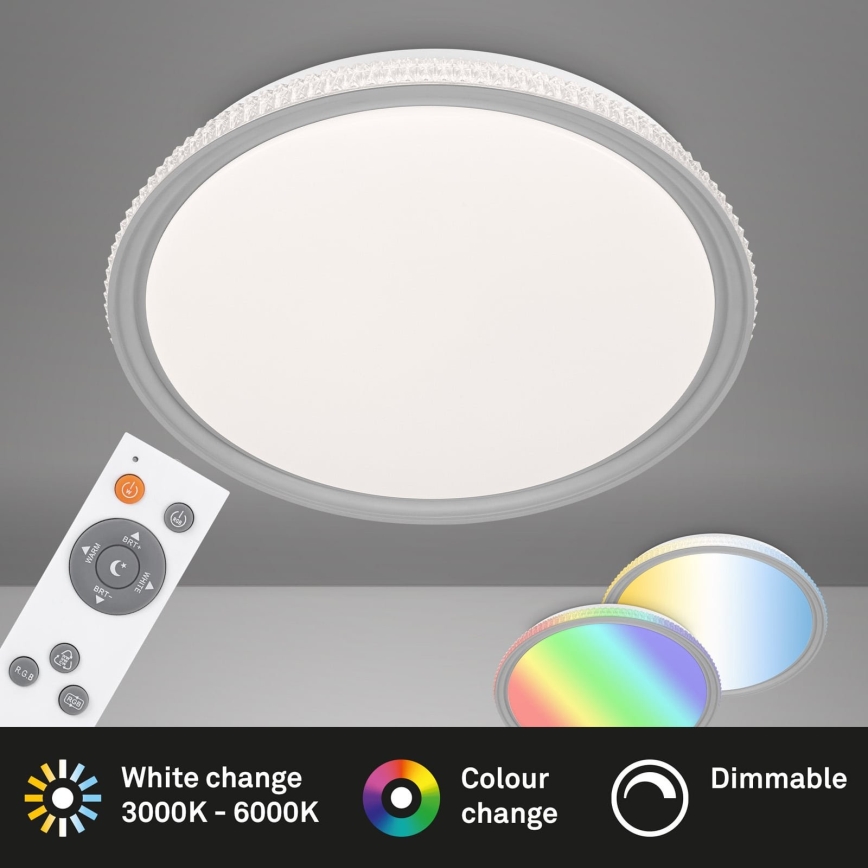 Brilo - LED RGB Stmívatelné stropní svítidlo LED/40W/230V 3000-6500K + dálkové ovládání