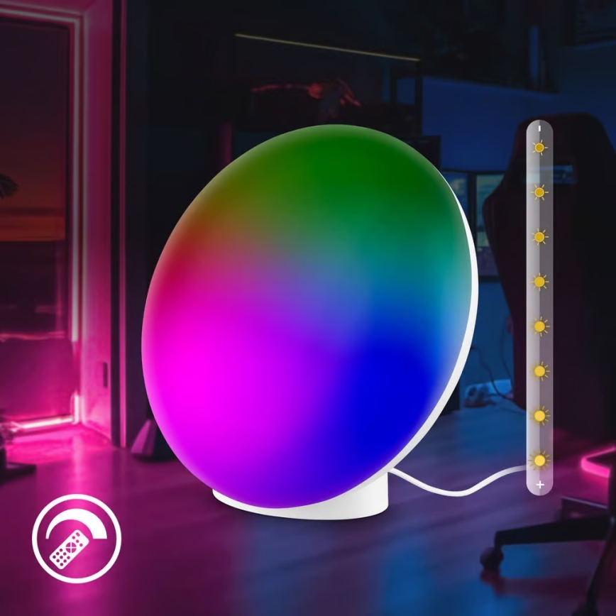 Brilo - LED RGBIC Stmívatelná nabíjecí stolní lampa TARA LED/6W/5V 3000-6500K Wi-Fi Tuya + dálkové ovládání