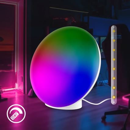 Brilo - LED RGBIC Stmívatelná stolní lampa TARA LED/6W/230V 3000-6500K bílá + dálkové ovládání