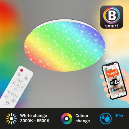 Brilo - LED RGBW Stmívatelné koupelnové svítidlo LED/19W/230V 3000-6500K IP44 Wi-Fi Tuya + dálkové ovládání