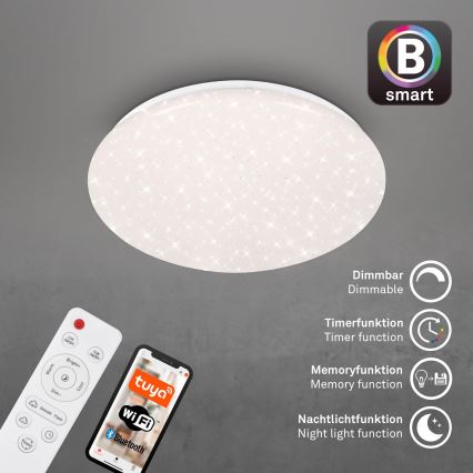 Brilo - LED RGBW Stmívatelné koupelnové svítidlo LED/19W/230V 3000-6500K IP44 Wi-Fi Tuya + dálkové ovládání