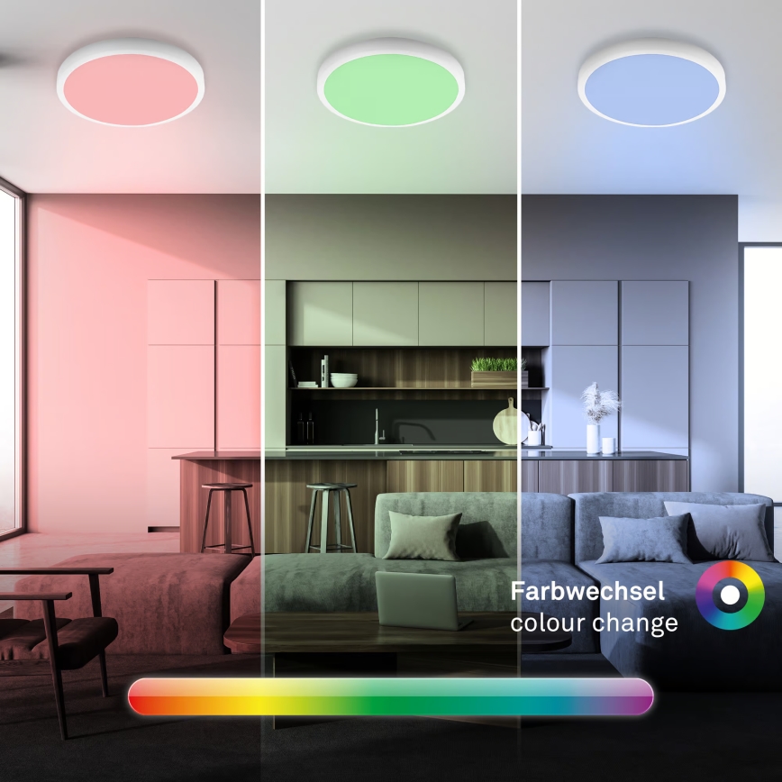 Brilo - LED RGBW Stmívatelné stropní svítidlo LED/20W/230V 2200-6500K Wi-Fi Tuya pr. 27 cm