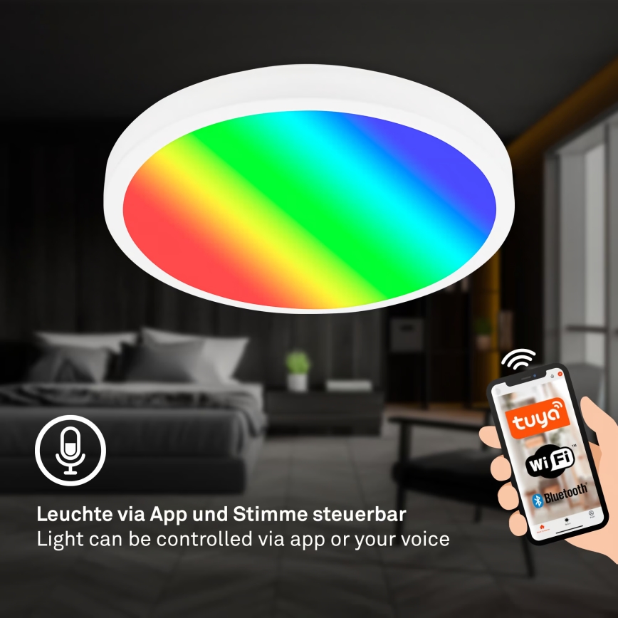 Brilo - LED RGBW Stmívatelné stropní svítidlo LED/20W/230V 2200-6500K Wi-Fi Tuya pr. 27 cm