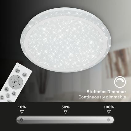 Brilo - LED RGBW Stmívatelné stropní svítidlo STARRY SKY LED/24W/230V 3000-6500K + dálkové ovládání