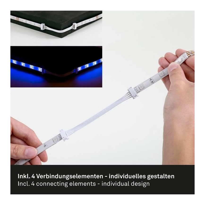 Brilo - LED RGBW Stmívatelný pásek 6,5m LED/22W/230V + dálkové ovládání