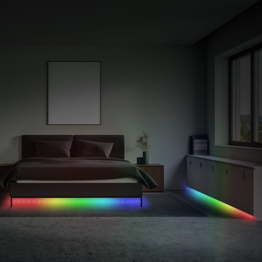 Brilo - LED RGBW Stmívatelný pásek MUSIC 6,65m LED/18W/230V Wi-Fi Tuya + dálkové ovládání
