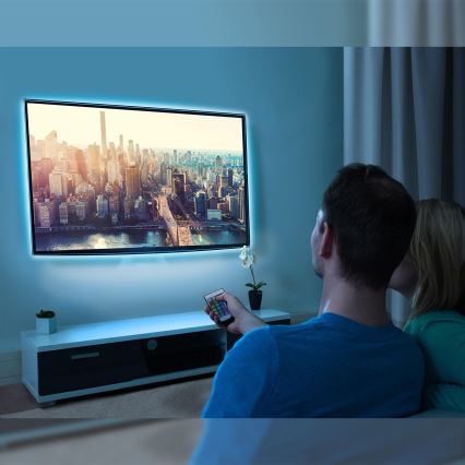 Brilo - LED RGBW Stmívatelný pásek pro TV 3m LED/2,5W/USB + dálkové ovládání