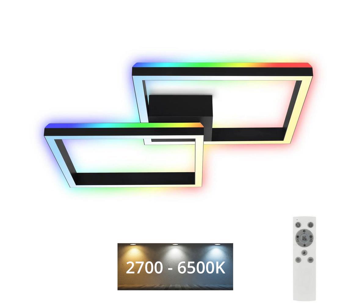 Brilo Brilo - LED RGBW Stmívatelný přisazený lustr FRAME 2xLED/17W/230V 2700-6500K+ DO BL1268