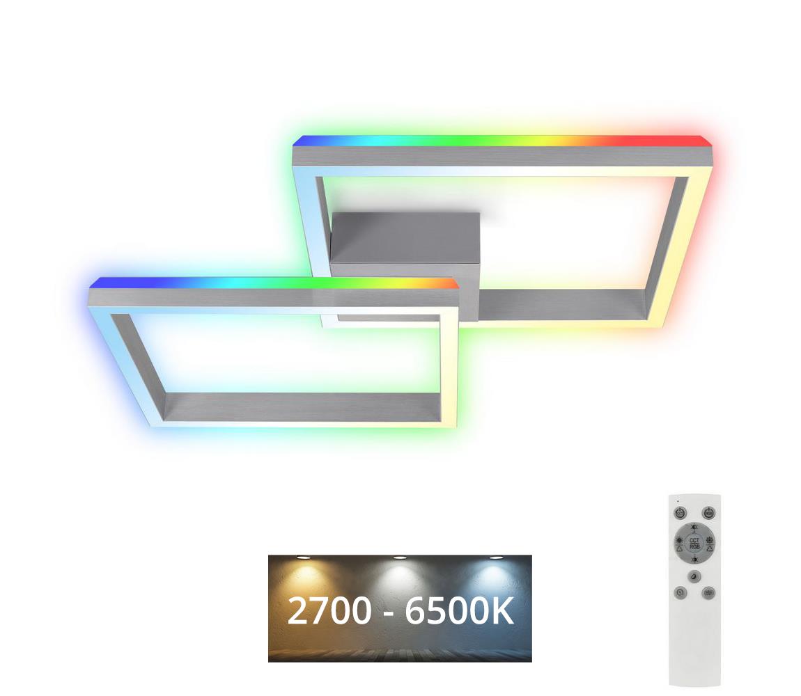 Brilo Brilo - LED RGBW Stmívatelný přisazený lustr FRAME 2xLED/17W/230V 2700-6500K+ DO BL1292