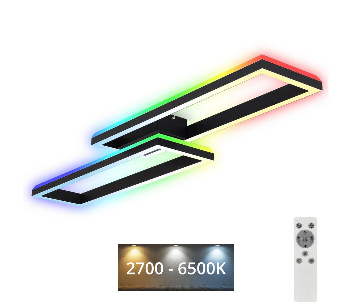 Brilo Brilo - LED RGBW Stmívatelný přisazený lustr FRAME 2xLED/21W/230V 2700-6500K+ DO BL1266