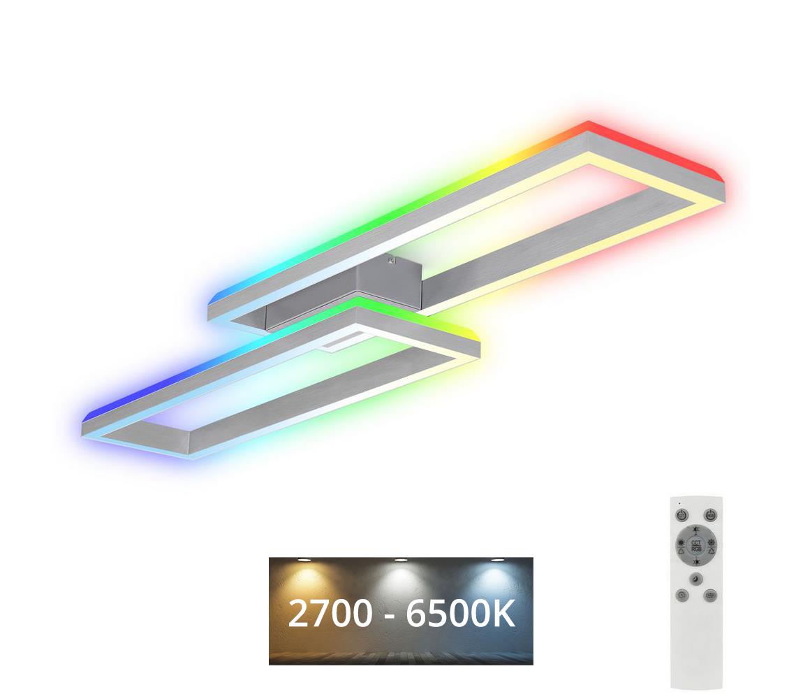 Brilo Brilo - LED RGBW Stmívatelný přisazený lustr FRAME 2xLED/21W/230V 2700-6500K+ DO BL1285