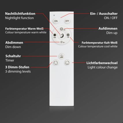 Brilo - LED Stmévatelné stropní svítidlo FRAME LED/50W/230V 2700-6500K 72,4x72,4cm černá Wi-Fi Tuya + dálkové ovládání