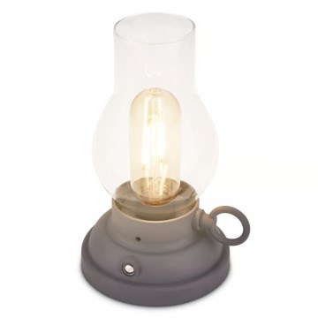 Brilo - LED Stmívatelná venkovní nabíjecí stolní lampa KANEA LED/1,5W/5V IP44 1200 mAh antracit