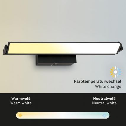 Brilo - LED Stmívatelné nástěnné svítidlo LED/18W/230V 2700-4000K černá