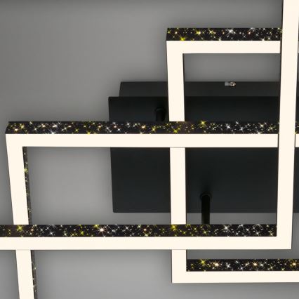 Brilo - LED Stmívatelné stropní svítidlo FRAME LED/57W/230V 3000K černá