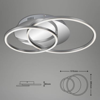 Brilo - LED Stmívatelné stropní svítidlo FRAMES LED/14W/230V + LED/22W 3000K