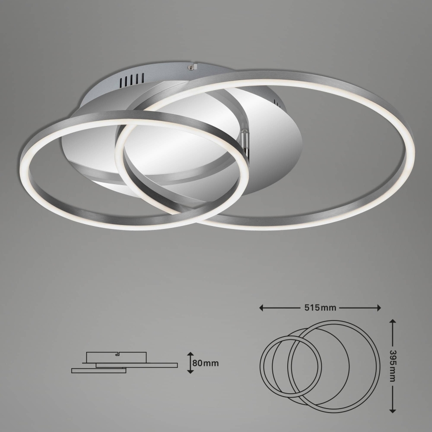 Brilo - LED Stmívatelné stropní svítidlo FRAMES LED/14W/230V + LED/22W 3000K