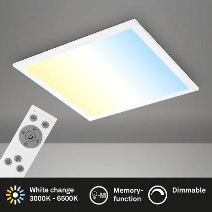 Brilo - LED Stmívatelné stropní svítidlo LED/21W/230V 3000-6500K 38x38 cm bílá + dálkové ovládání