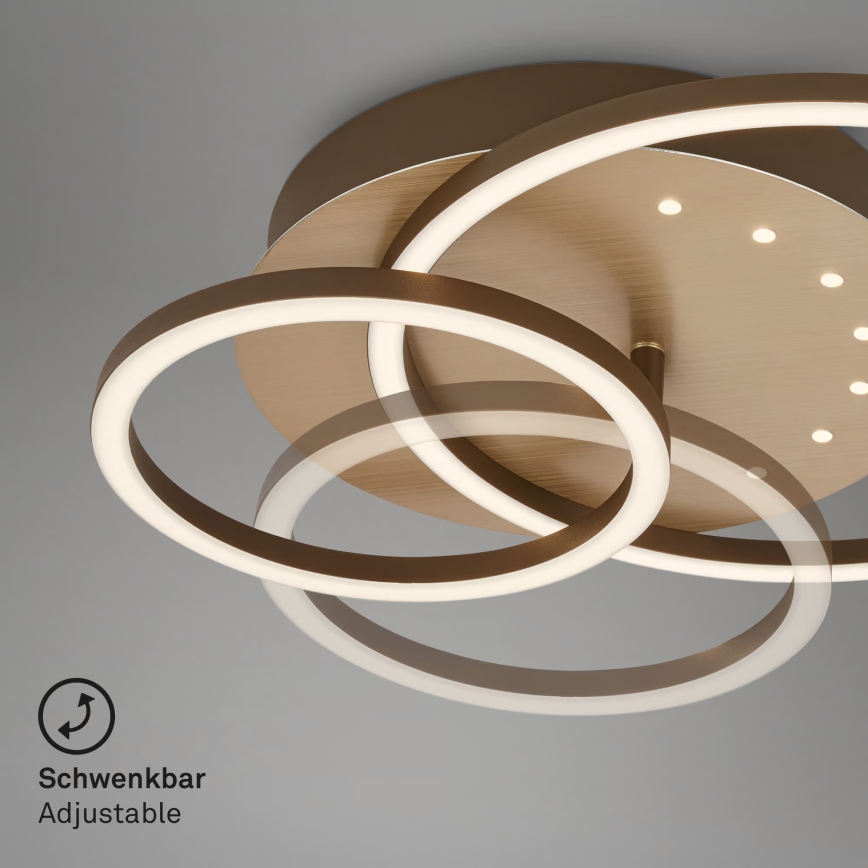 Brilo - LED Stmívatelné stropní svítidlo LED/26W/230V 3000K hnědá