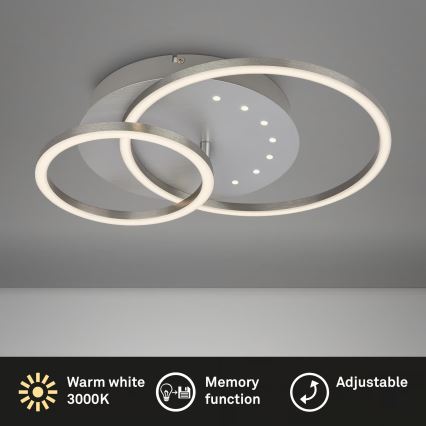 Brilo - LED Stmívatelné stropní svítidlo LED/26W/230V 3000K matný chrom