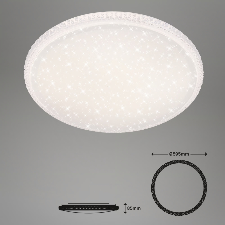 Brilo - LED Stmívatelné stropní svítidlo LED/48W/230V 3000/4000/6500K pr. 60 cm + dálkové ovládání