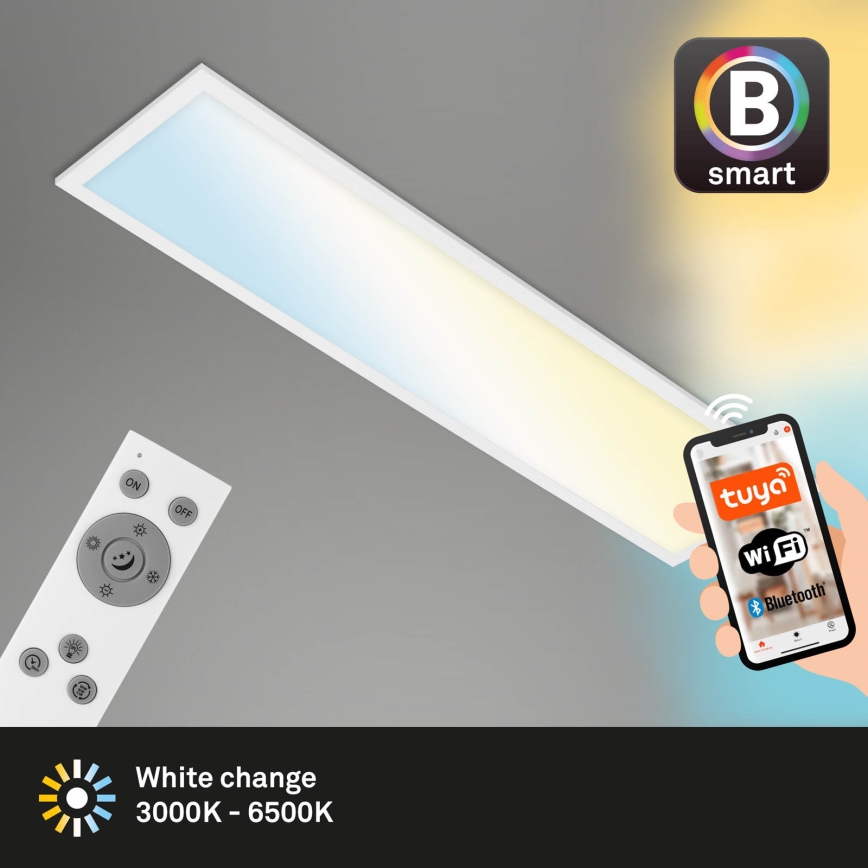 Brilo - LED Stmívatelné stropní svítidlo PIATTO LED/28W/230V 3000-6500K Wi-Fi Tuya + dálkové ovládání