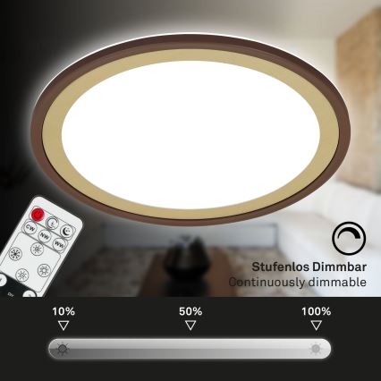 Brilo - LED Stmívatelné stropní svítidlo SLIM LED/22W/230V 2700-6500K + dálkové ovládání