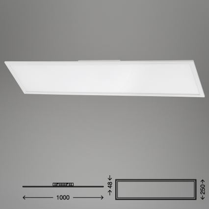 Brilo - LED Stmívatelné stropní svítidlo SLIM LED/24W/230V 3000-6500K 100x25 cm + dálkové ovládání