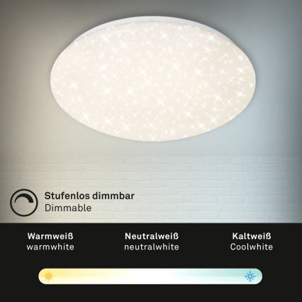 Brilo - LED Stmívatelné stropní svítidlo STARRY SKY LED/22W/230V 3000-6000K + dálkové ovládání