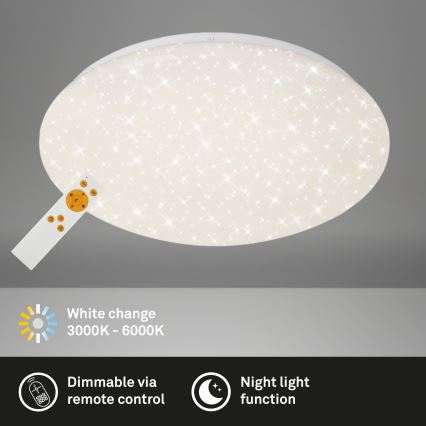 Brilo - LED Stmívatelné stropní svítidlo STARRY SKY LED/22W/230V 3000-6000K + dálkové ovládání