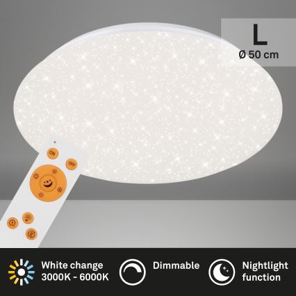 Brilo - LED Stmívatelné stropní svítidlo STARRY SKY LED/40W/230V 3000-6000K + dálkové ovládání