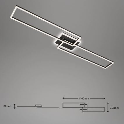 Brilo - LED Stmívatelný přisazený lustr FRAME 2xLED/20W/230V 2700-6500K + dálkové ovládán