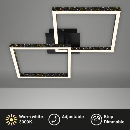 Brilo - LED Stmívatelný přisazený lustr FRAME 2xLED/9W/230V