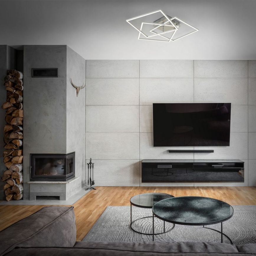 Brilo - LED Stmívatelný přisazený lustr FRAME LED/40W/230V 2700-5000K Wi-Fi Tuya + dálkové ovládání
