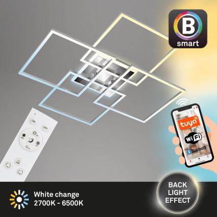 Brilo - LED Stmívatelný přisazený lustr FRAME LED/50W/230V 2700-6500K Wi-Fi Tuya + dálkové ovládání