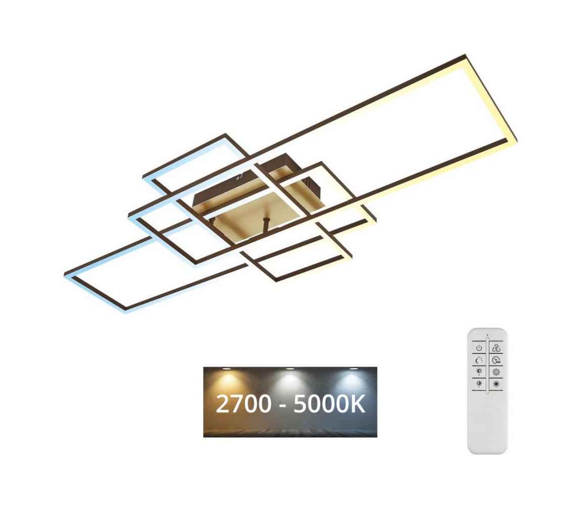 Brilo Brilo - LED Stmívatelný přisazený lustr FRAME LED/51W/230V hnědá/zlatá + DO 