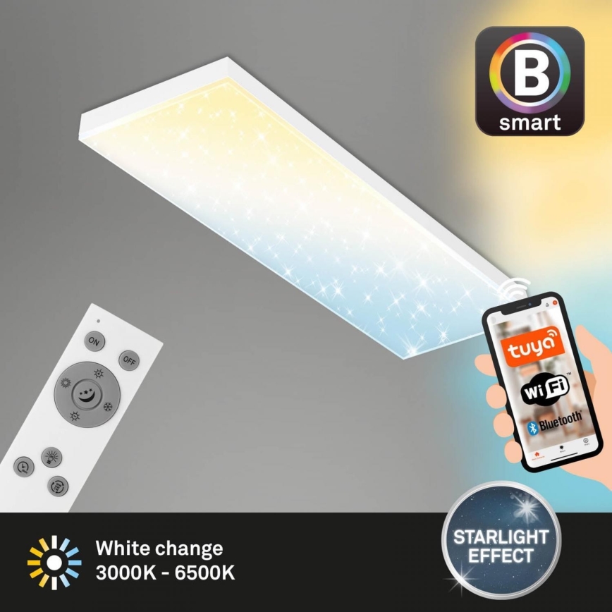 Brilo - LED Stmívatelný přisazený panel FRAMELESS LED/28W/230V 3000-6500K Wi-Fi Tuya + dálkové ovládání