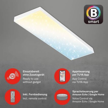 Brilo - LED Stmívatelný přisazený panel FRAMELESS LED/28W/230V 3000-6500K Wi-Fi Tuya + dálkové ovládání