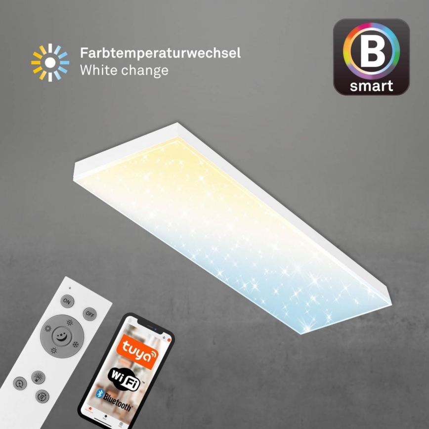Brilo - LED Stmívatelný přisazený panel FRAMELESS LED/28W/230V 3000-6500K Wi-Fi Tuya + dálkové ovládání