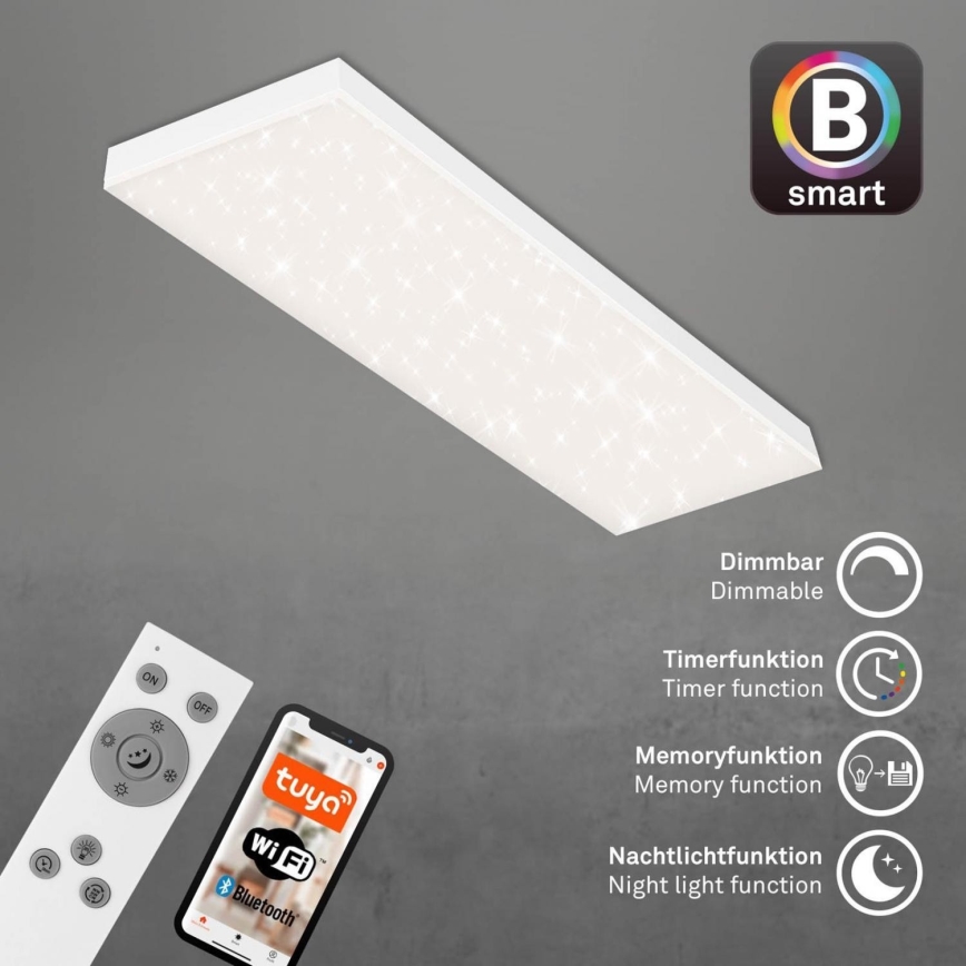 Brilo - LED Stmívatelný přisazený panel FRAMELESS LED/28W/230V 3000-6500K Wi-Fi Tuya + dálkové ovládání