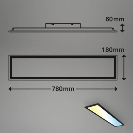 Brilo - LED Stmívatelný přisazený panel LED/24,5W/230V 3000-6500K + dálkové ovládání