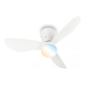 Brilo - LED Stmívatelný stropní ventilátor LUFITO LED/15W/230V 3000/4000/6000K bílá + dálkové ovládání